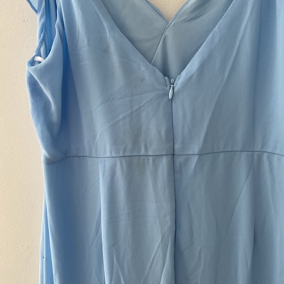 Lulus Charming Event Light Blue Asymmetrical Ruffled Chiffon Maxi Dress NWT XL - Picture 9 of 13